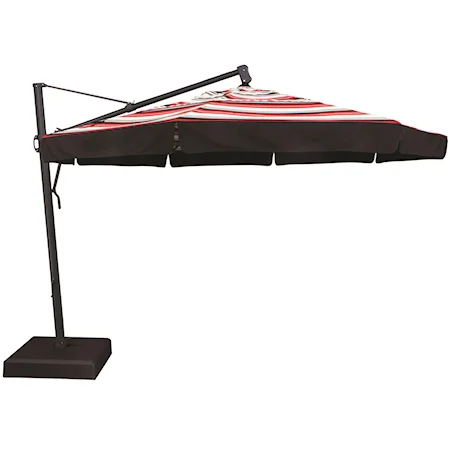 11' Cantilever Ocatagonal Umbrella with Double Wind Vent and Valance